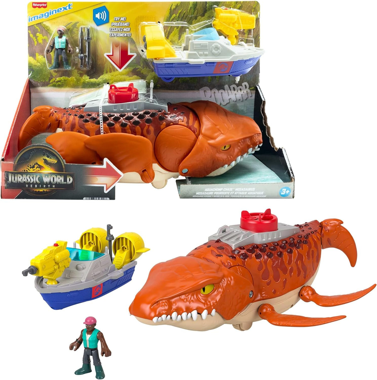 Imaginext JW - Mosasauro Acquatico