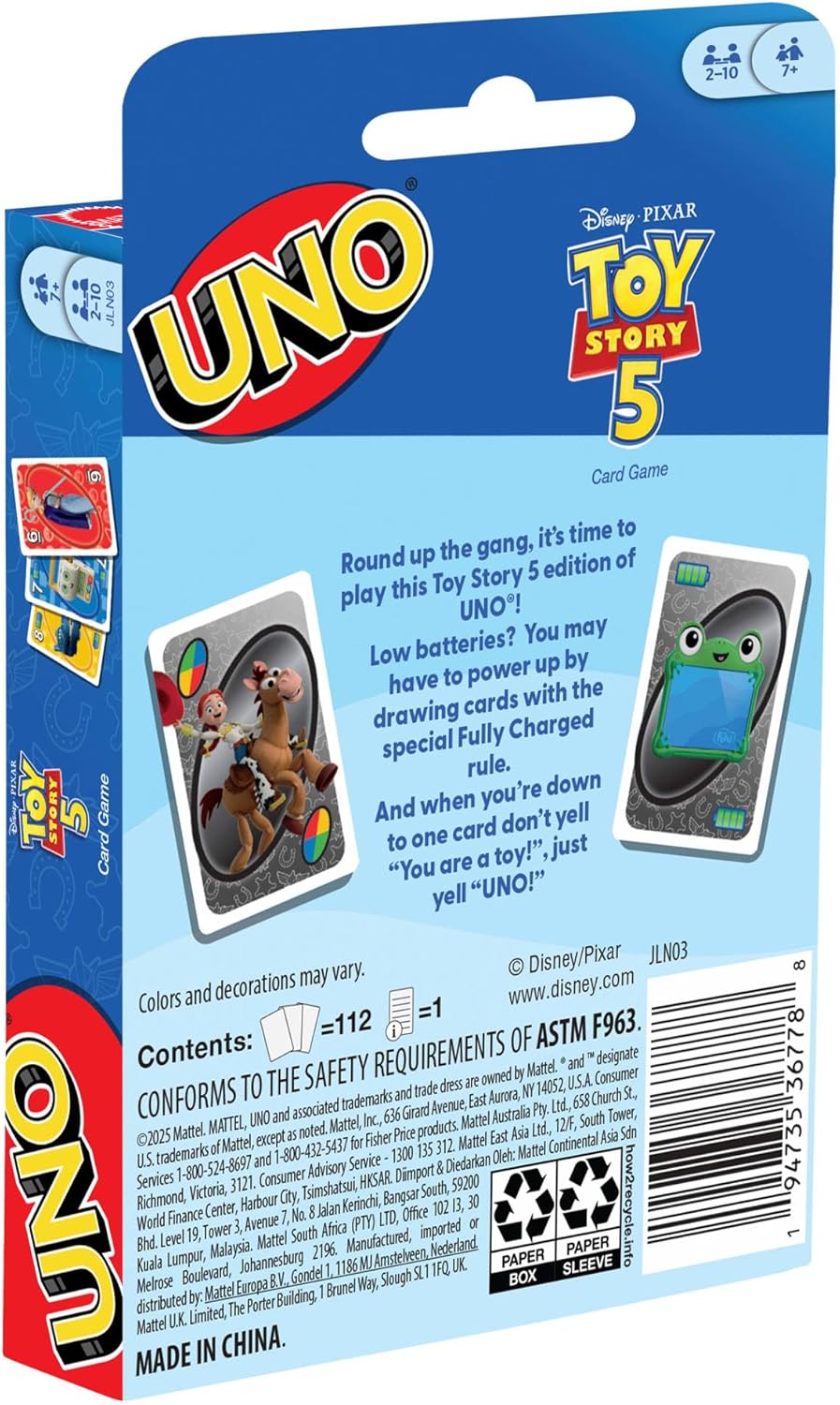 Mattel UNO Toy Story 5