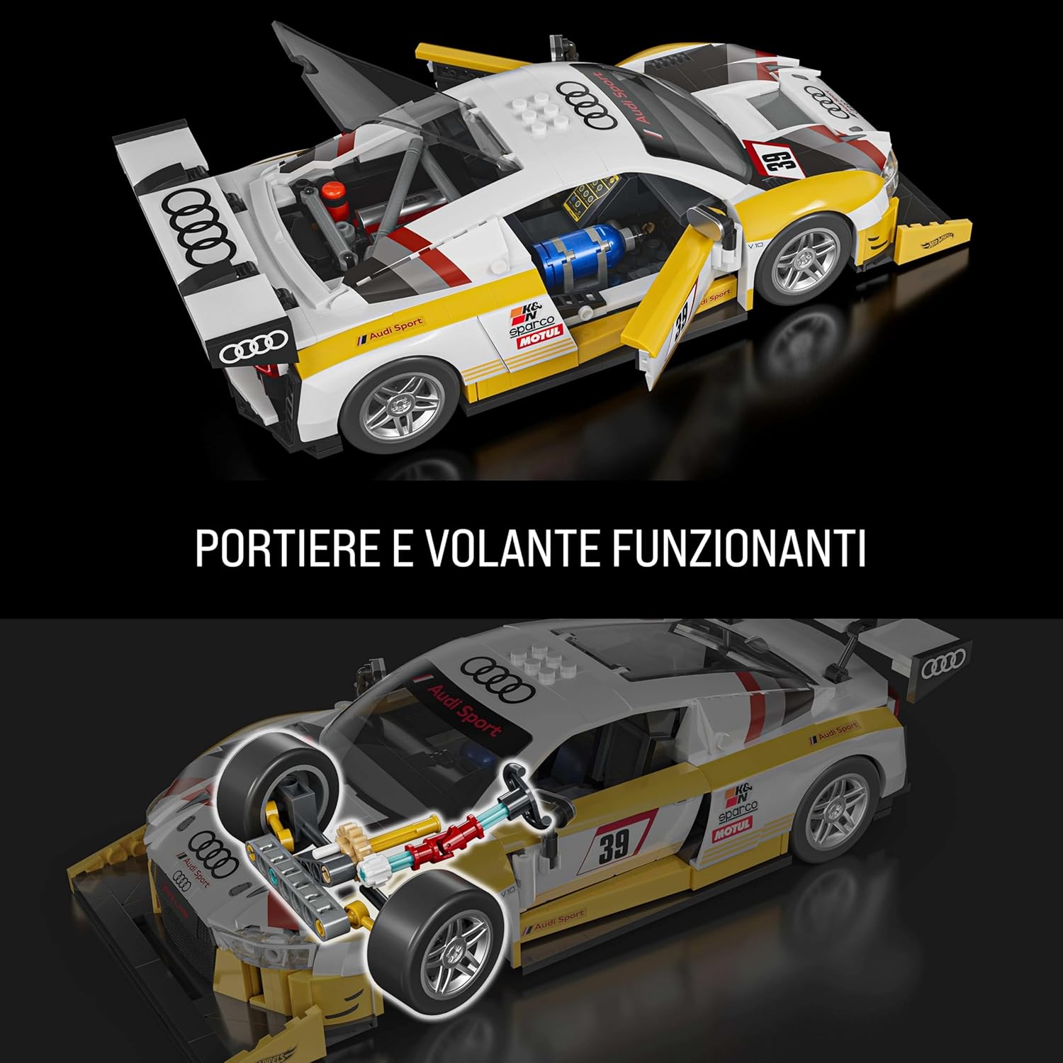 Mattel Brick Shop Hot Wheels - 15 Audi R8 LMS Serie Elite - 820 pcs