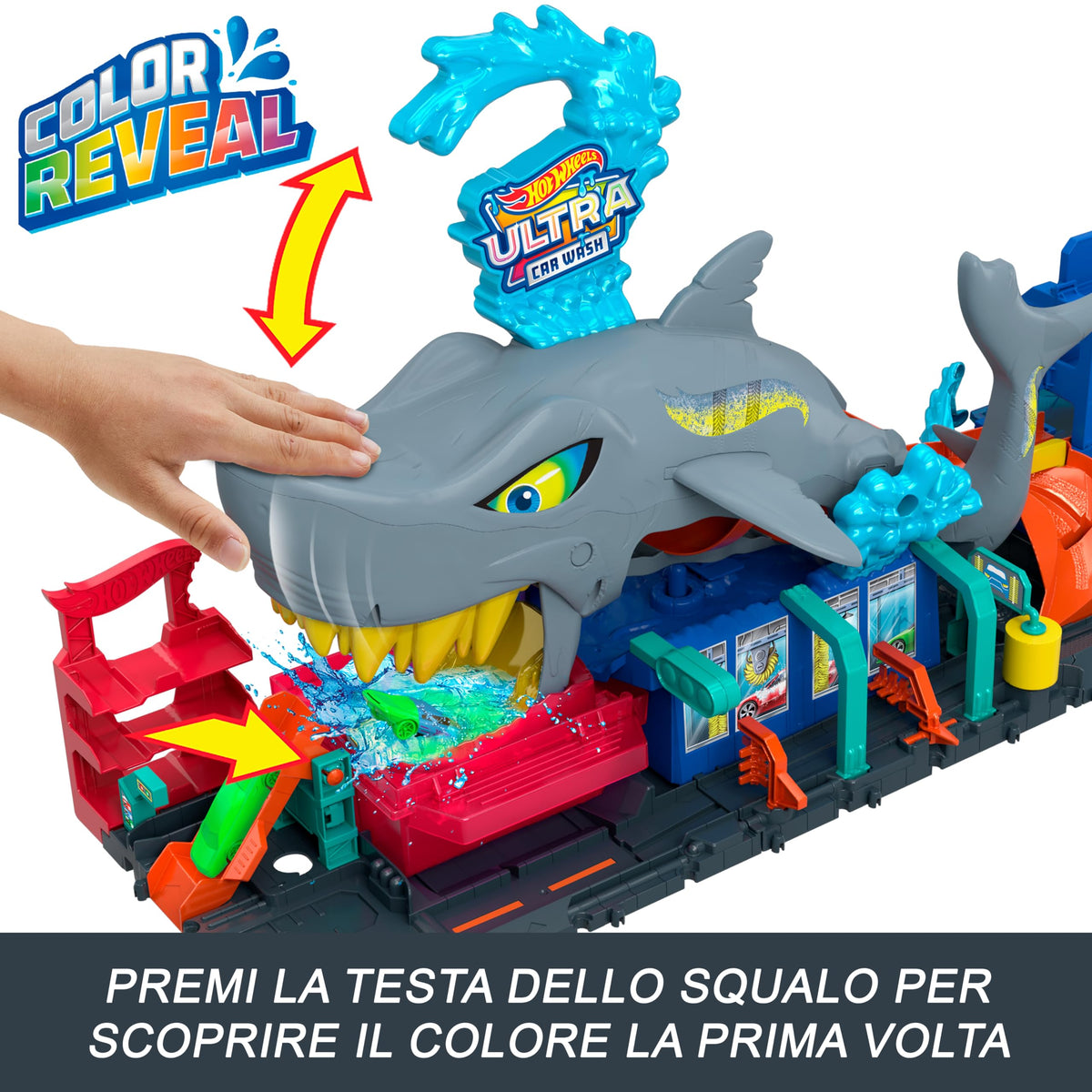 Hot Wheels Autolavaggio Mega Squalo Ultra Shark 3