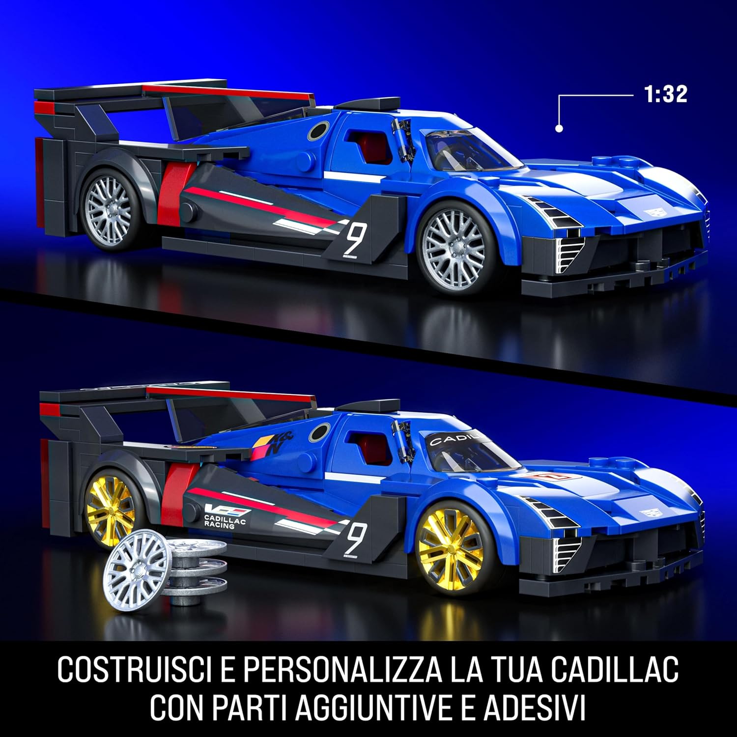 Mattel Brick Shop Hot Wheels - Cadillac Project GTP Hypercar Serie Speed - 236 pcs