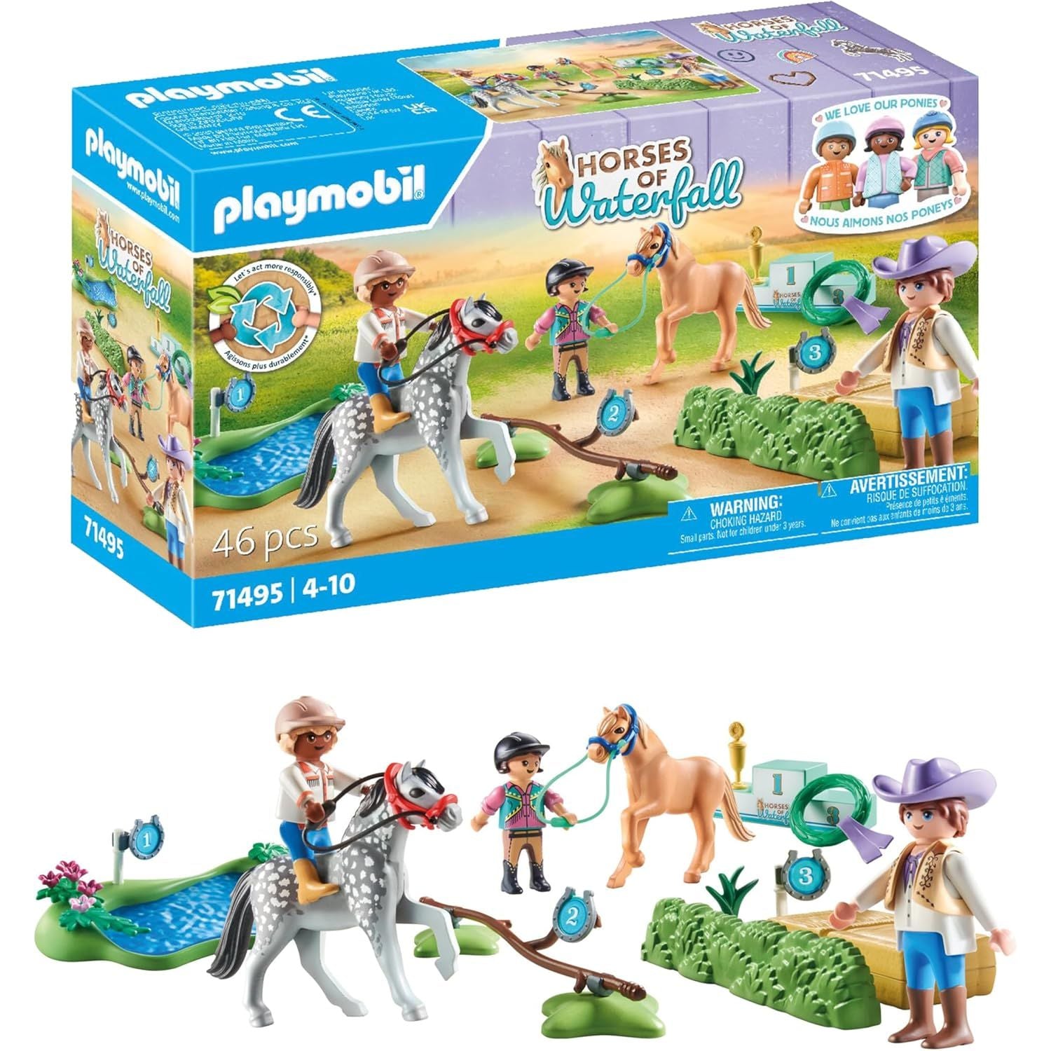 Playmobil - 71495 - Horses of Waterfall - Torneo di Equitazione dei Pony