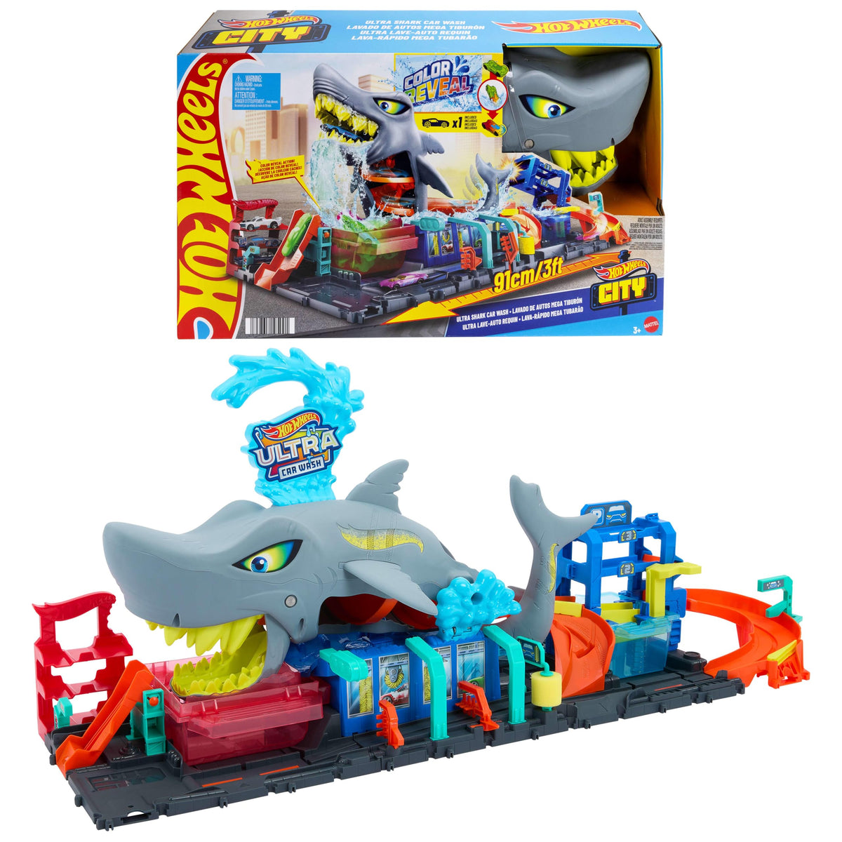 Hot Wheels Autolavaggio Mega Squalo Ultra Shark