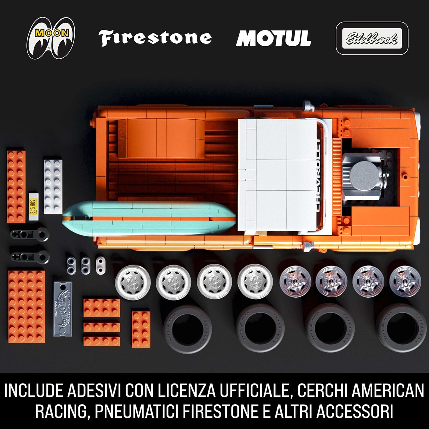 Mattel Brick Shop Hot Wheels - Custom 62 Chevy Pickup - 858 pcs