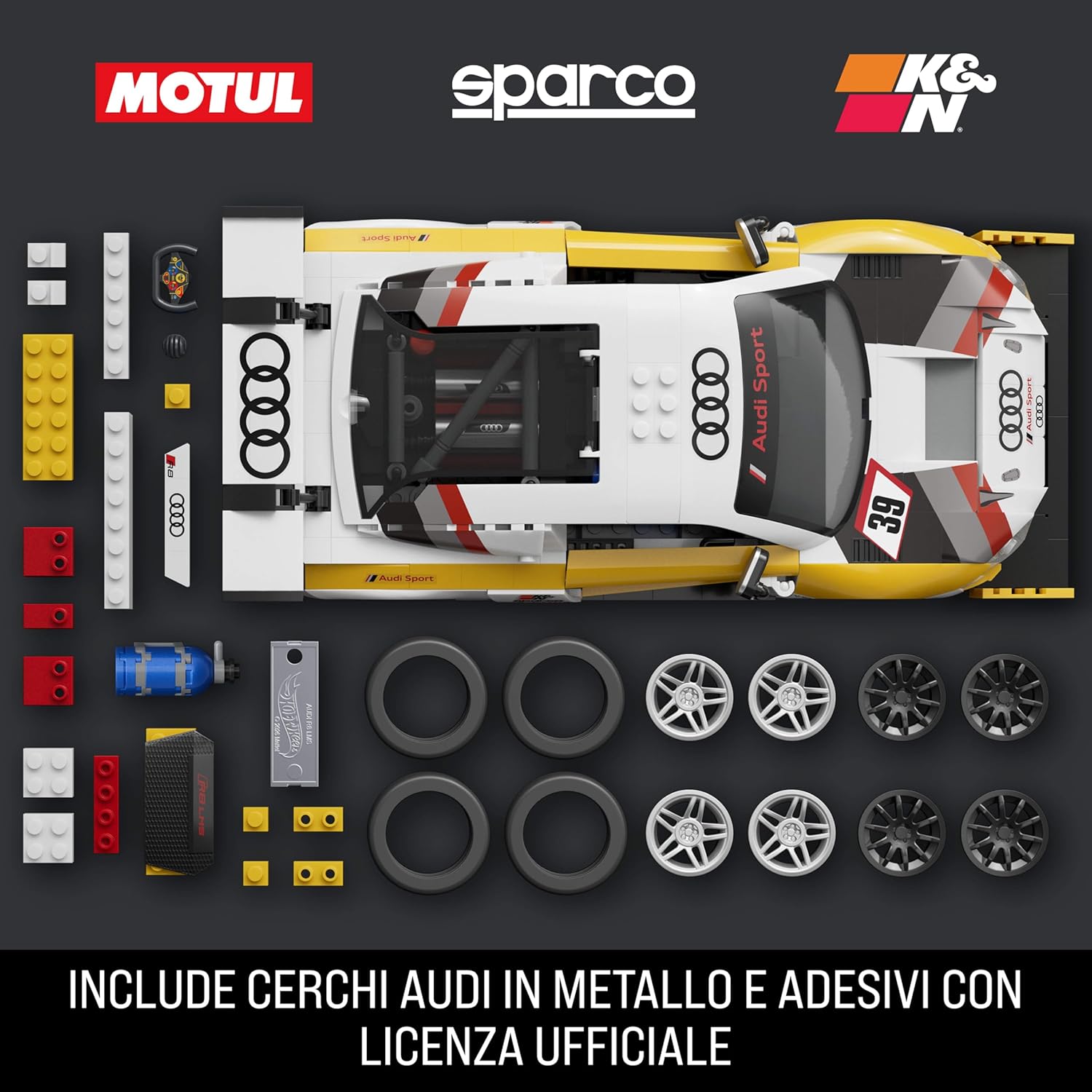 Mattel Brick Shop Hot Wheels - 15 Audi R8 LMS Serie Elite - 820 pcs