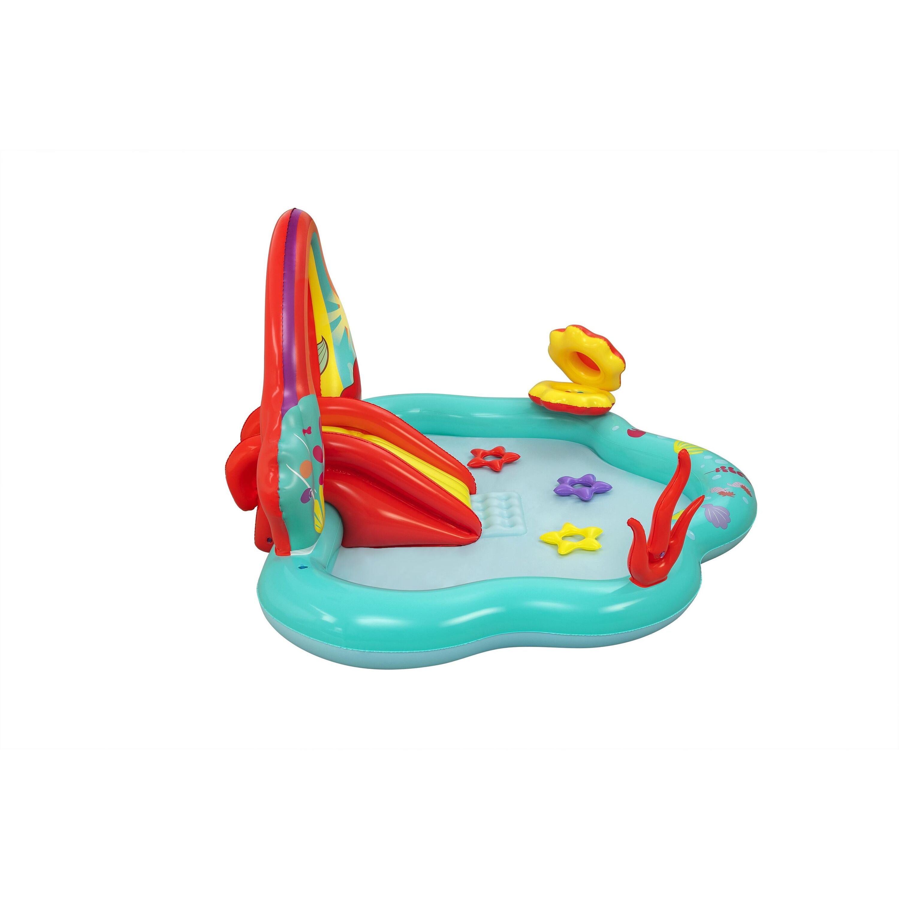 Bestway Playcenter Gonfiabile Disney Little Mermaid – piscina gioco con scivolo e spruzzo