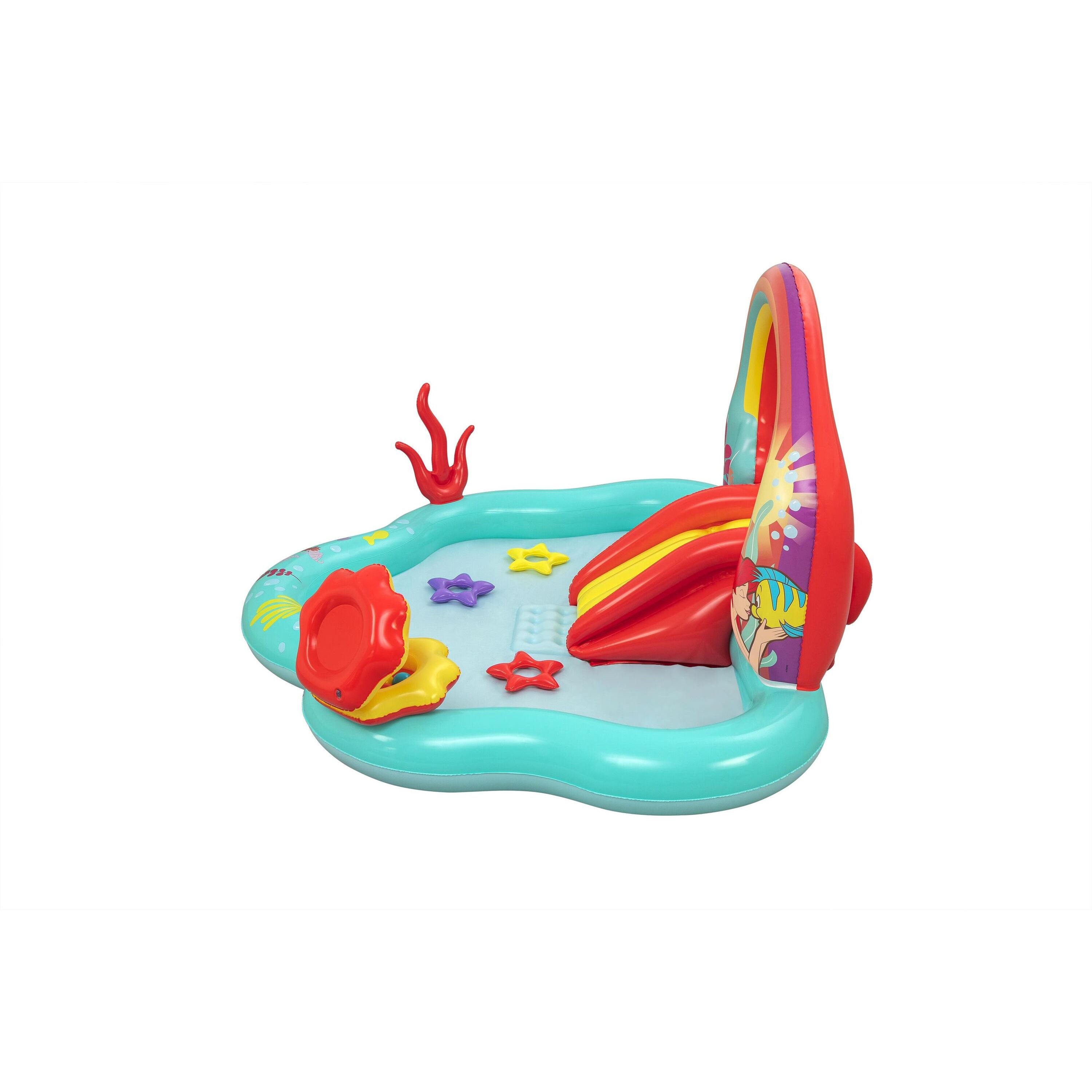 Bestway Playcenter Gonfiabile Disney Little Mermaid – piscina gioco con scivolo e spruzzo