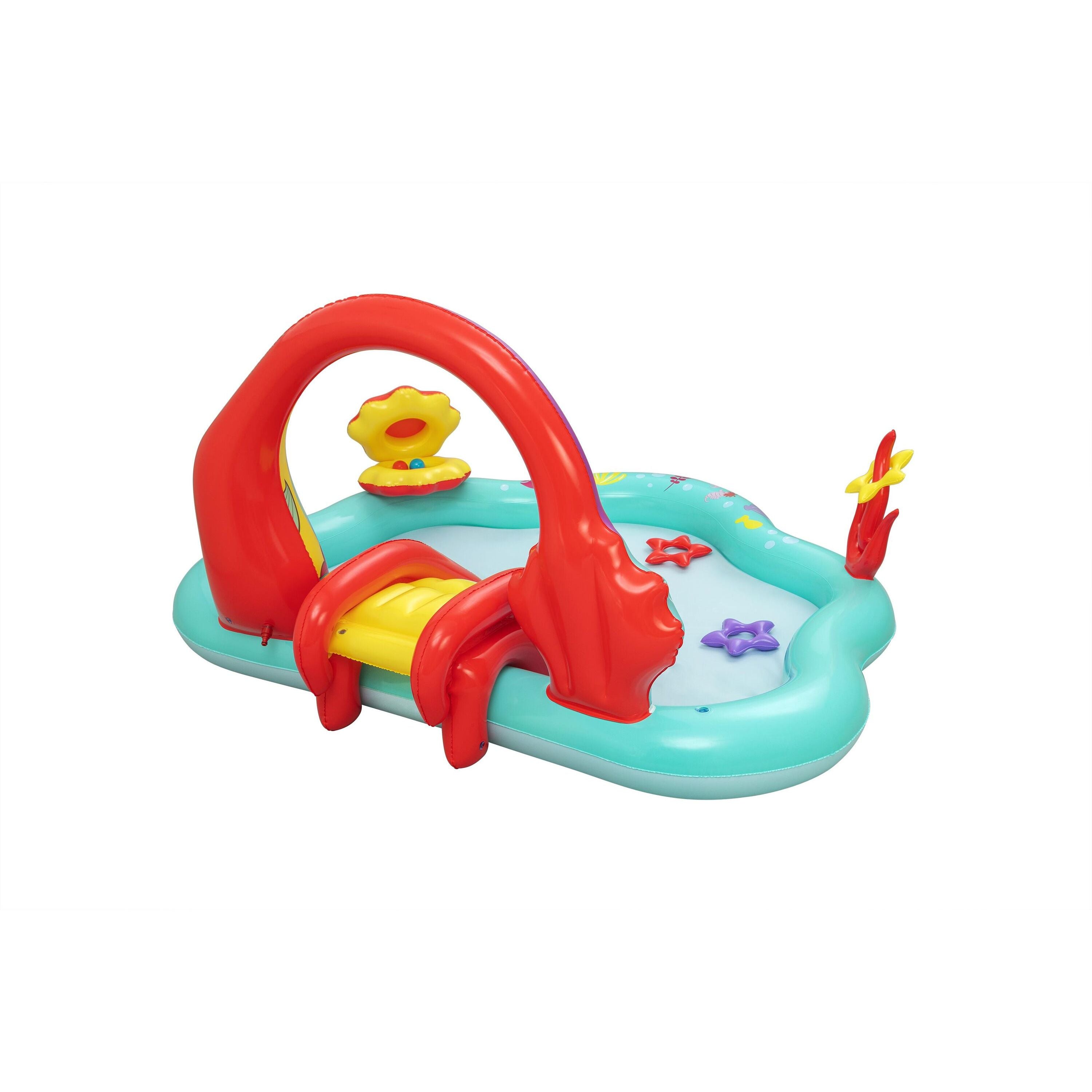 Bestway Playcenter Gonfiabile Disney Little Mermaid – piscina gioco con scivolo e spruzzo