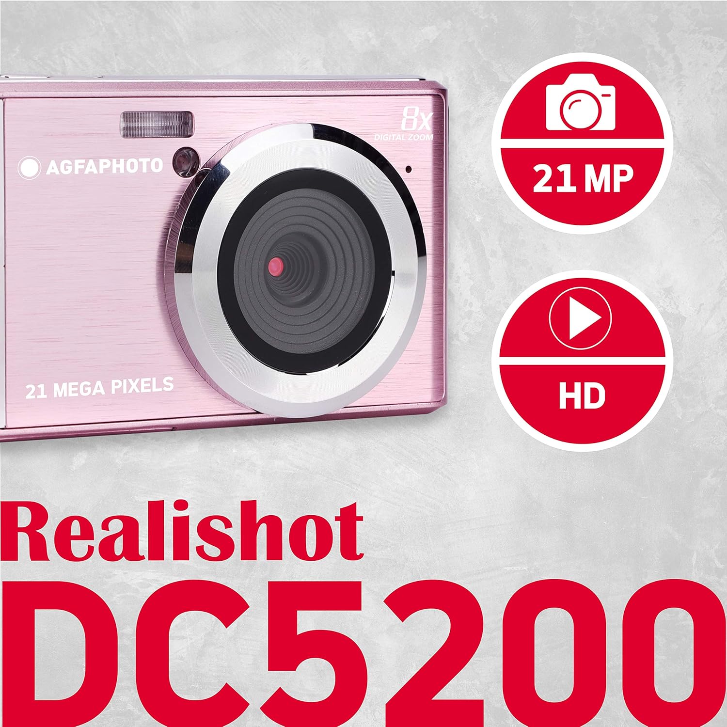 AgfaPhoto Realishot DC5200 – Fotocamera Digitale Compatta 21MP