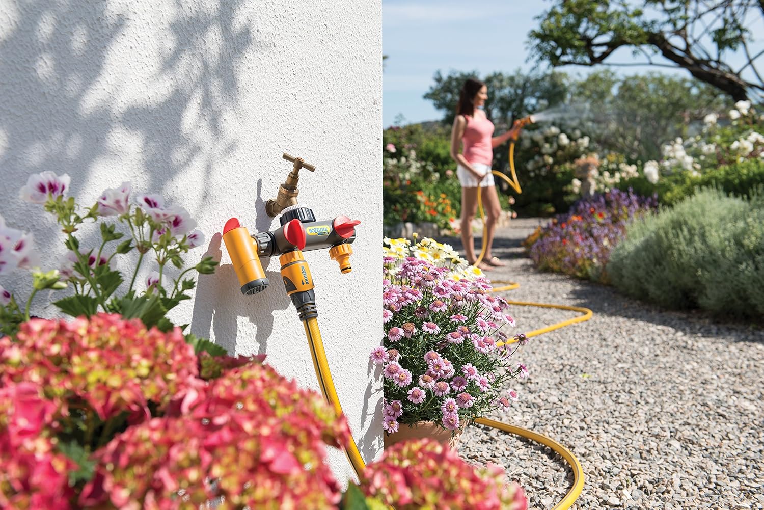 Hozelock Flowmax Adattatore Rubinetto 3 Vie – Tripla Uscita per Irrigazione