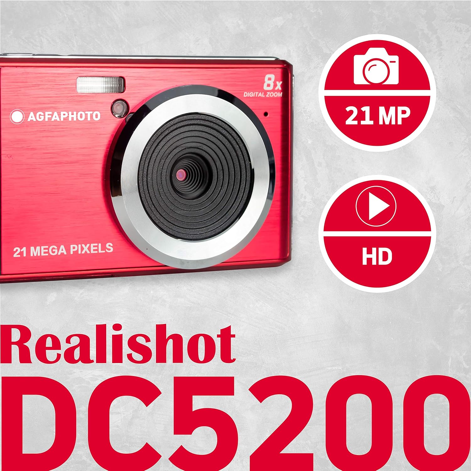 AgfaPhoto Realishot DC5200 – Fotocamera Digitale Compatta 21MP