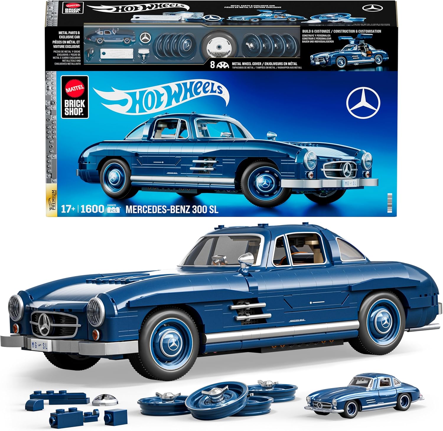 Mattel Brick Shop Hot Wheels - Mercedes-Benz 300 SL - 1600 pcs