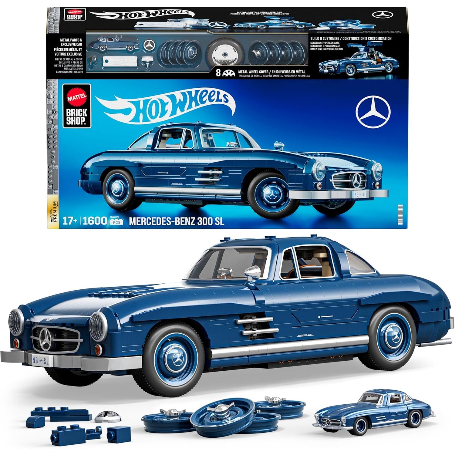 Mattel Brick Shop Hot Wheels - Mercedes-Benz 300 SL - 1600 pcs