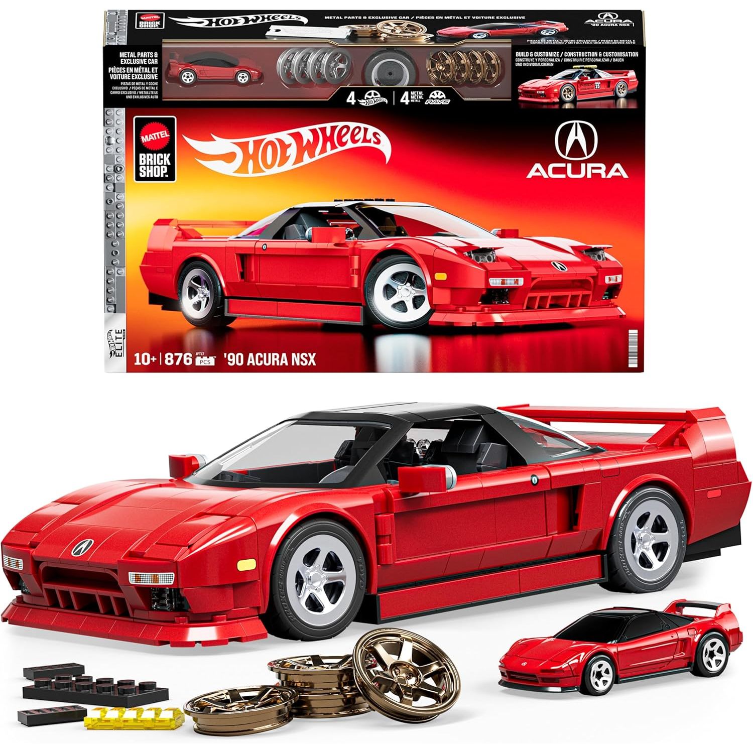 Mattel Brick Shop Hot Wheels - 90 Acura NSX Serie Elite - 876 pcs