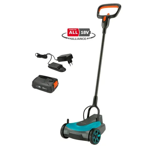 Gardena HandyMower 22/18V P4A Set – Rasaerba a Batteria Compatto Pronto all’Uso