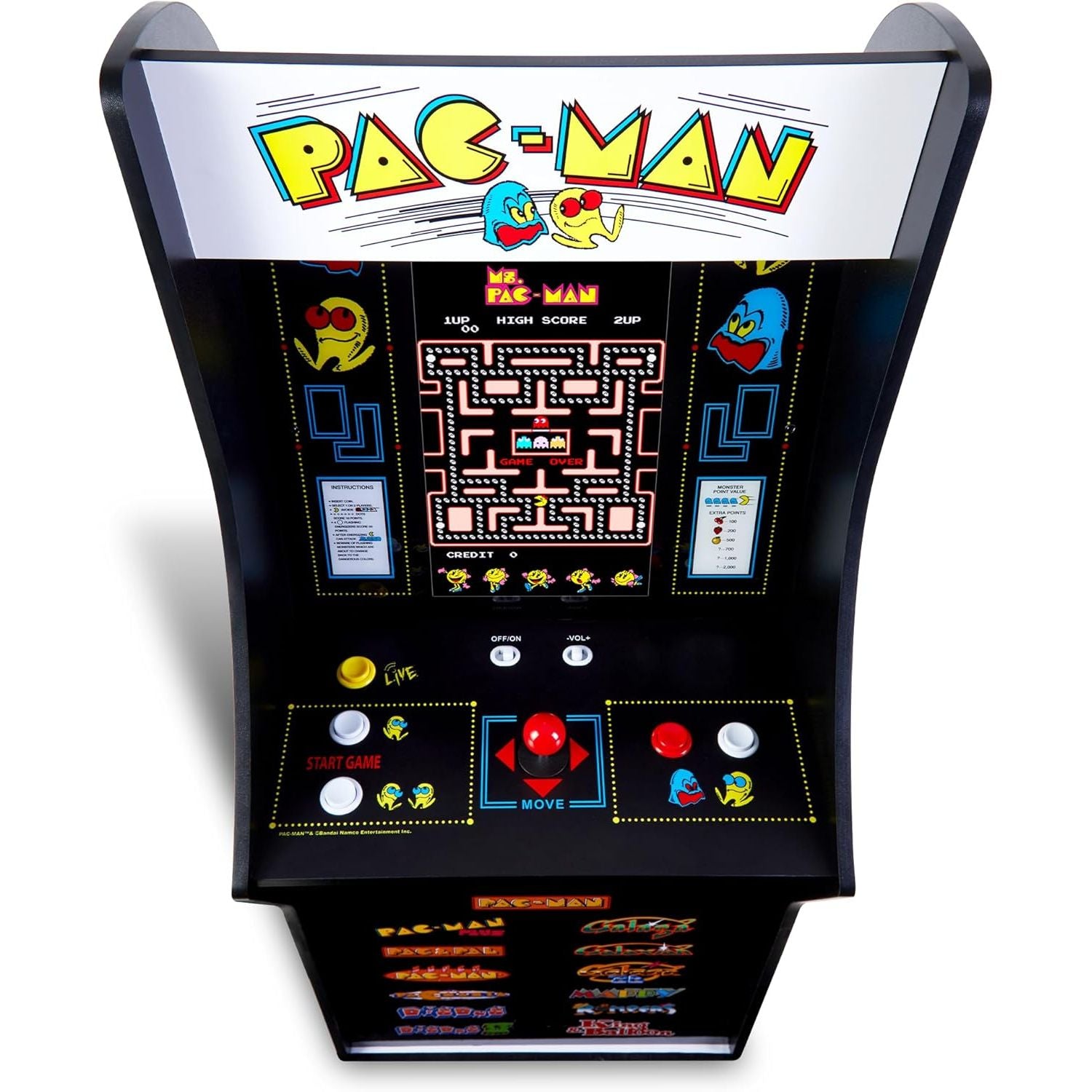 VideoGioco PAC-MAN CLASSIC SLIM EDITION Cabinato Arcade1UP GARANZIA UFFICIALE POLYPHOTO