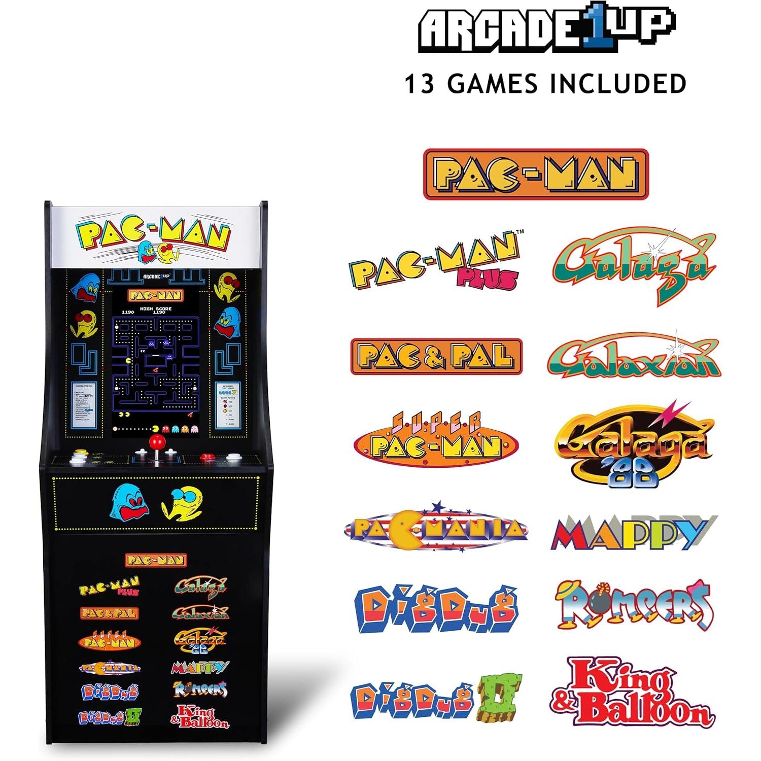 VideoGioco PAC-MAN CLASSIC SLIM EDITION Cabinato Arcade1UP GARANZIA UFFICIALE POLYPHOTO
