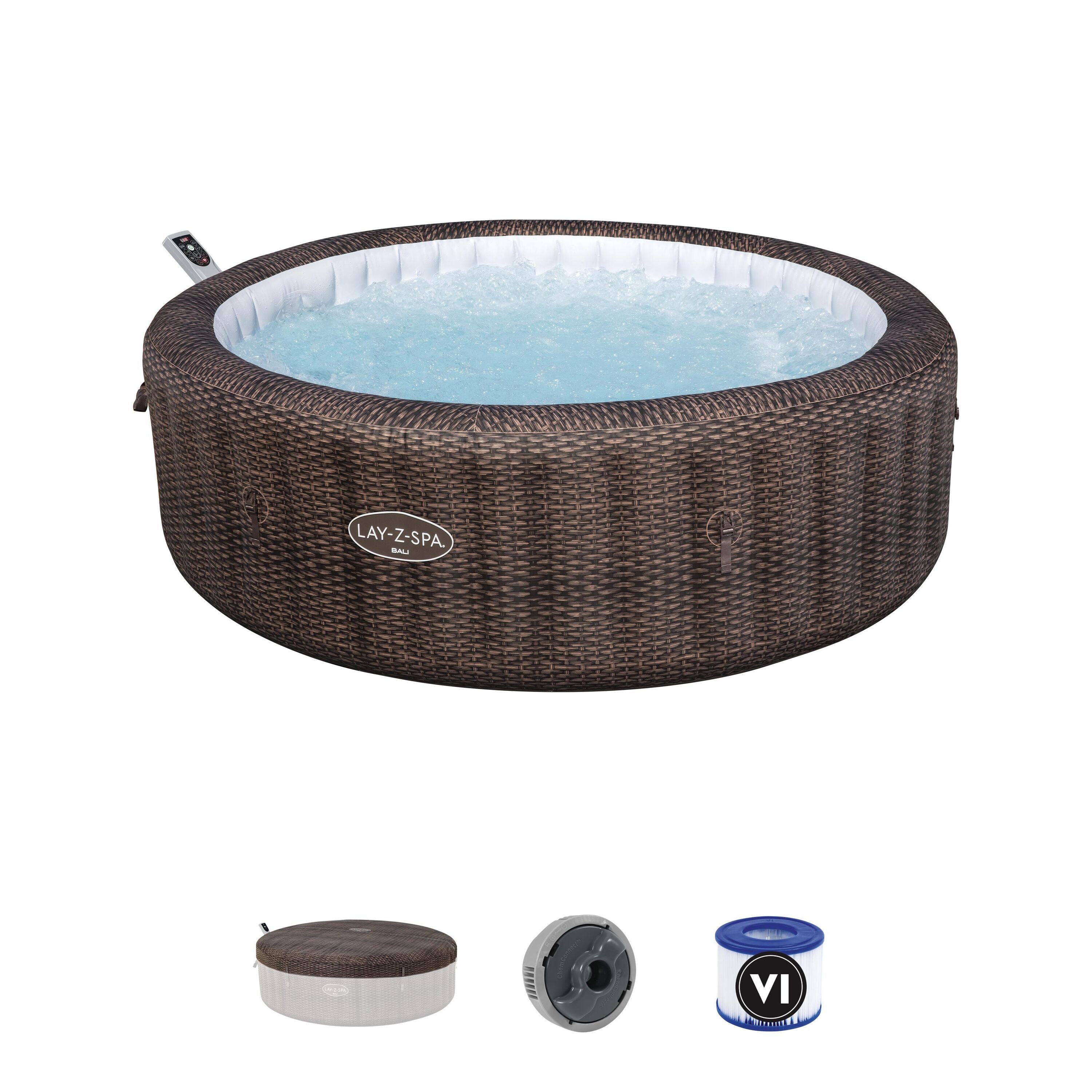 Bestway Lay-Z-Spa Bali AirJet – Idromassaggio gonfiabile 5–7 persone marrone