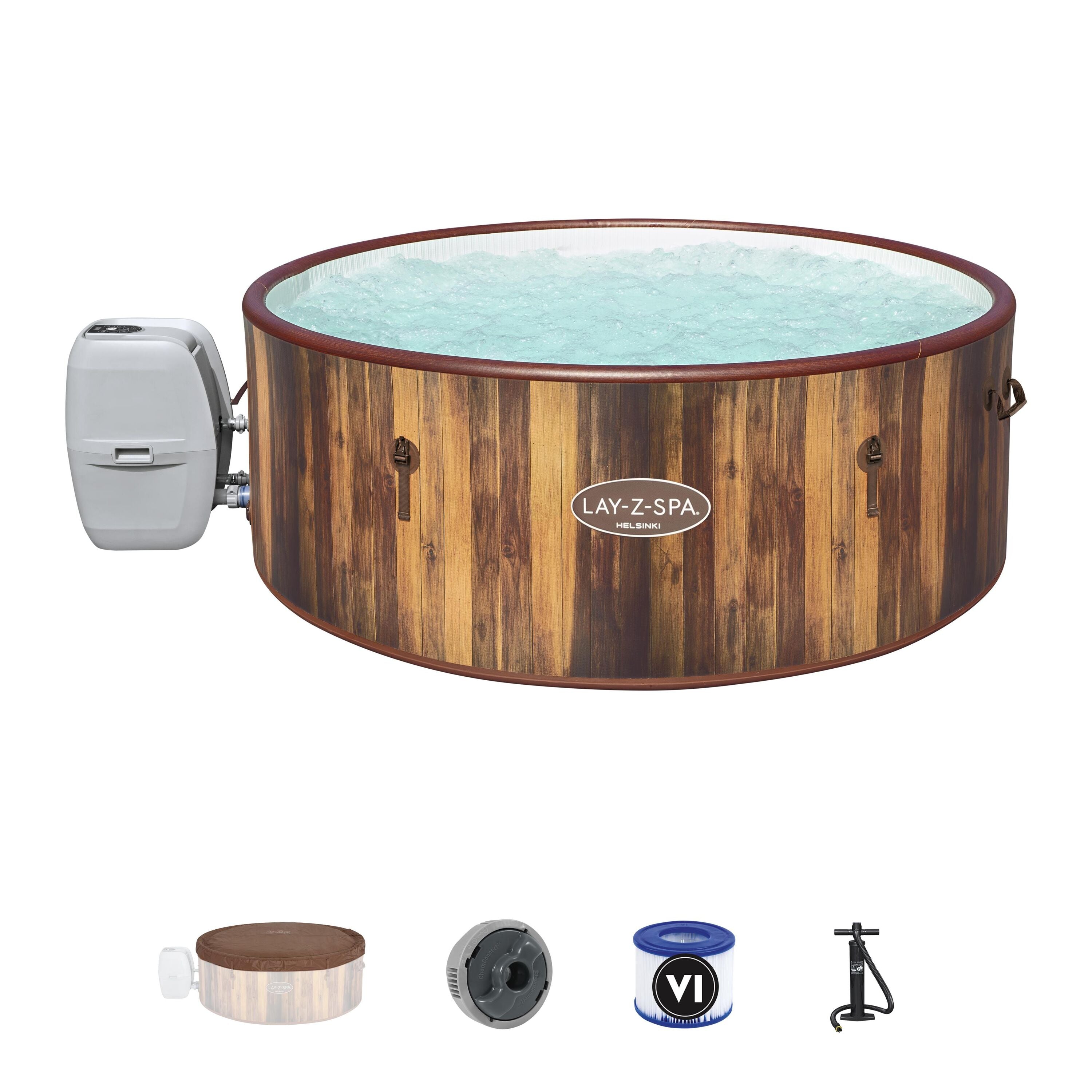 Bestway 60025 Piscina Idromassaggio Gonfiabile Lay-Z-Spa Helsinki AirJet 5-7 persone