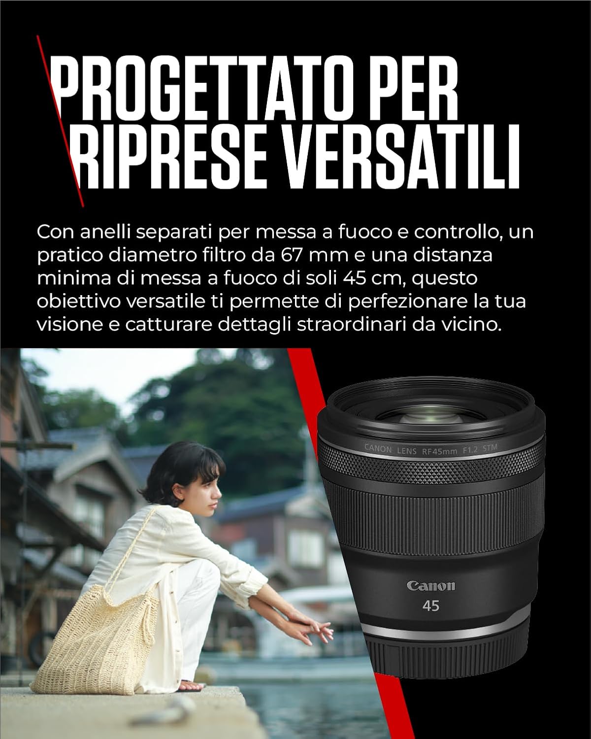 Canon RF 45MM F1.2 STM GARANZIA 2 ANNI CANON ITALIA