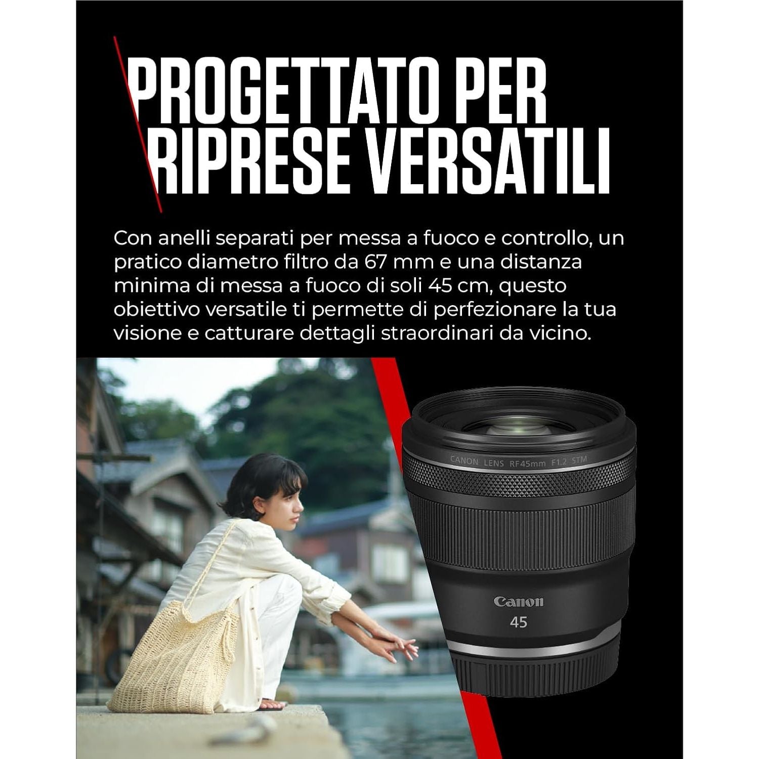 Canon RF 45MM F1.2 STM GARANZIA 2 ANNI CANON ITALIA