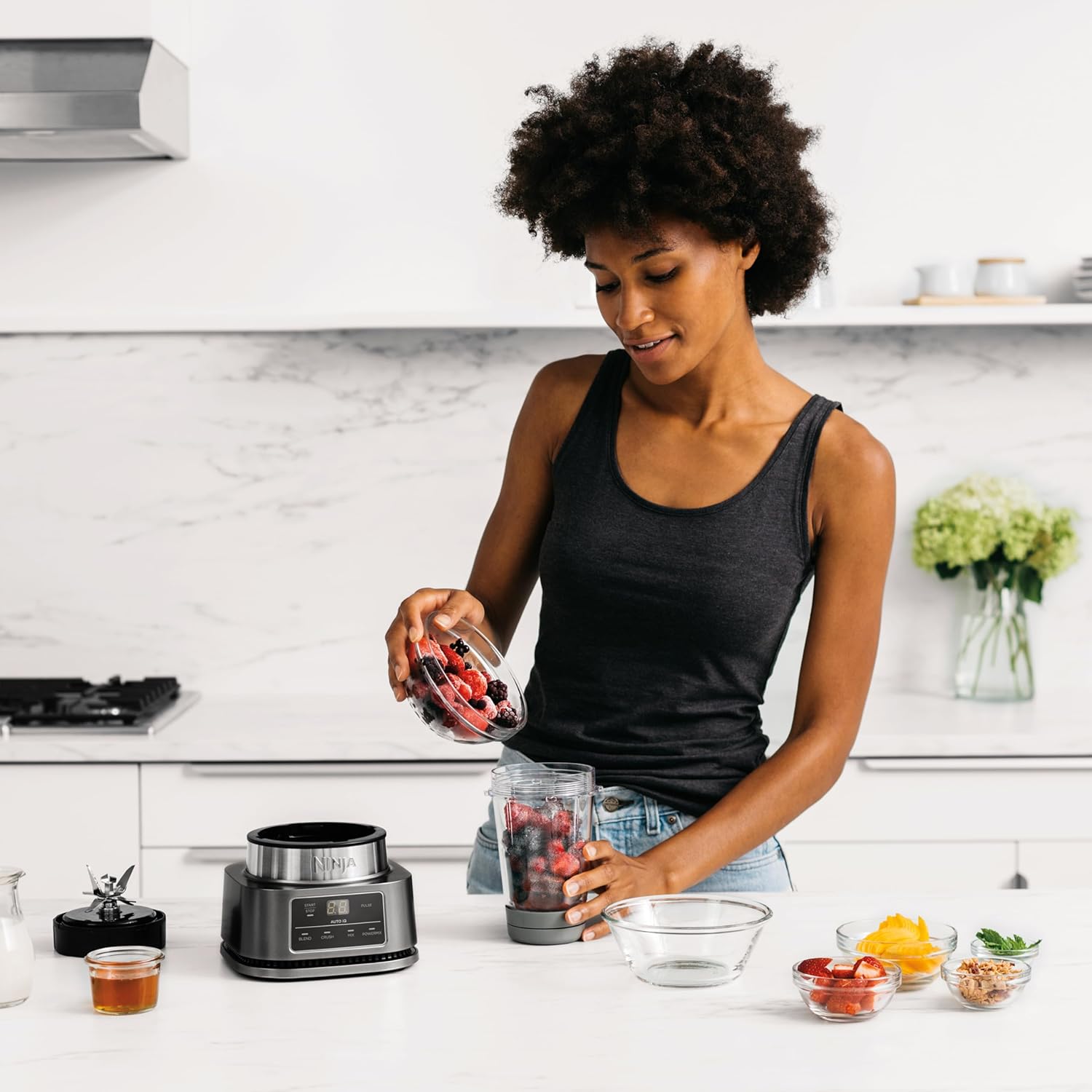 SHARK NINJA FRULLATORE 2 IN 1 POWER NUTRI CB100EU - GARANZIA UFFICIALE ITALIA 2 ANNI