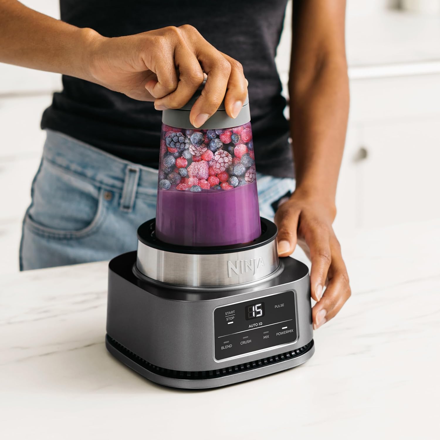 SHARK NINJA FRULLATORE 2 IN 1 POWER NUTRI CB100EU - GARANZIA UFFICIALE ITALIA 2 ANNI