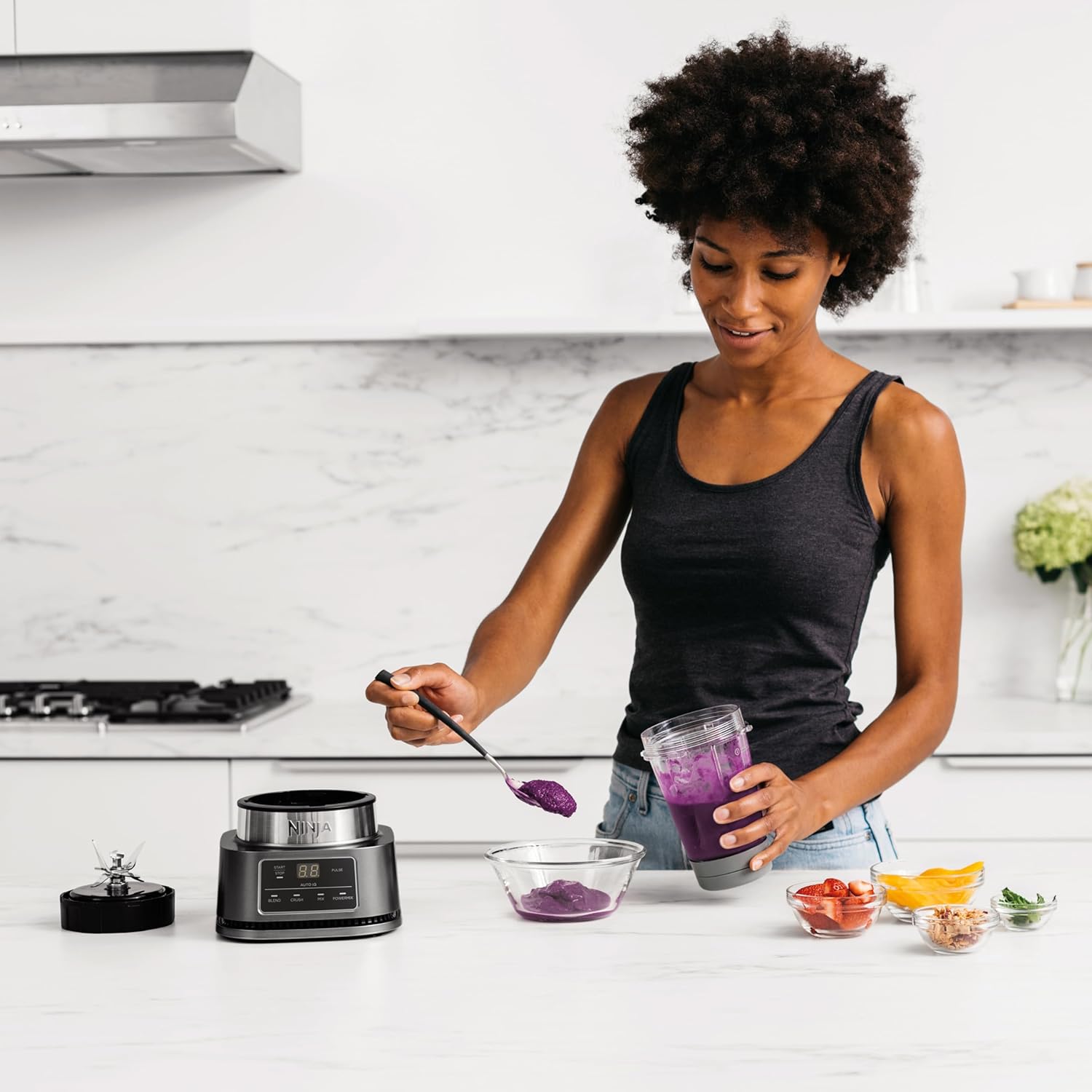 SHARK NINJA FRULLATORE 2 IN 1 POWER NUTRI CB100EU - GARANZIA UFFICIALE ITALIA 2 ANNI