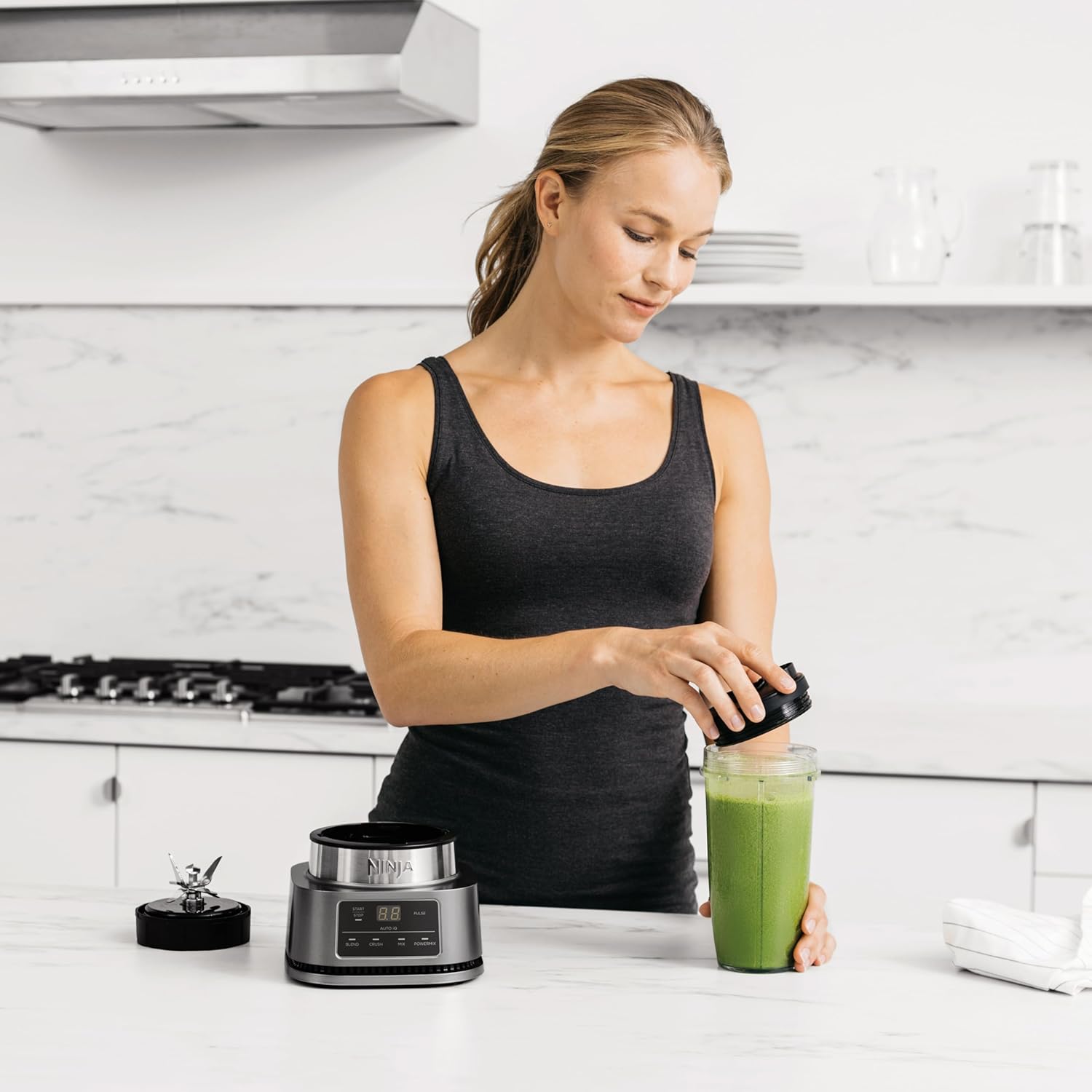 SHARK NINJA FRULLATORE 2 IN 1 POWER NUTRI CB100EU - GARANZIA UFFICIALE ITALIA 2 ANNI