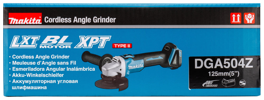 Makita DGA504Z – Smerigliatrice Angolare LXT 18V Diam.125 mm Brushless (Solo Macchina)