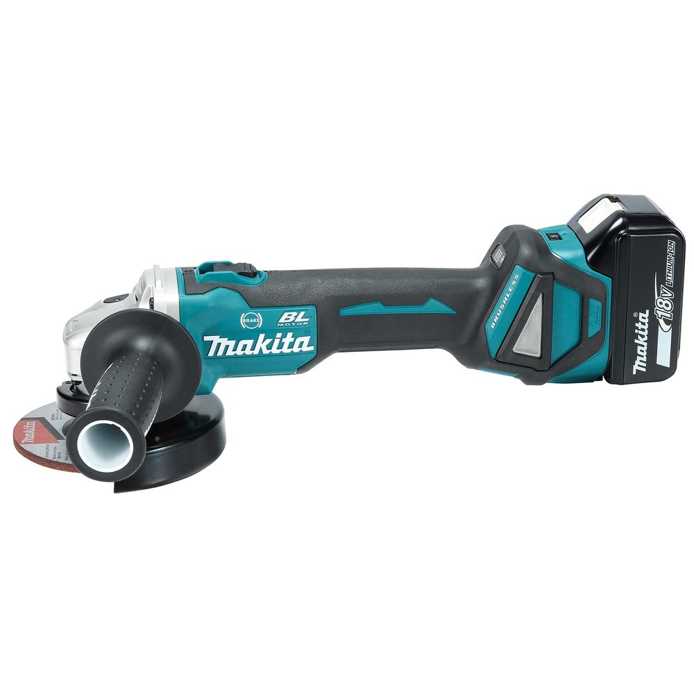Makita DGA513RTJ – Smerigliatrice Angolare Brushless LXT 18V 125 mm con 2 Batterie 5,0 Ah