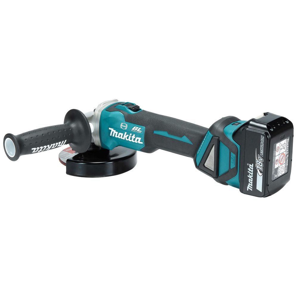 Makita DGA513RTJ – Smerigliatrice Angolare Brushless LXT 18V 125 mm con 2 Batterie 5,0 Ah