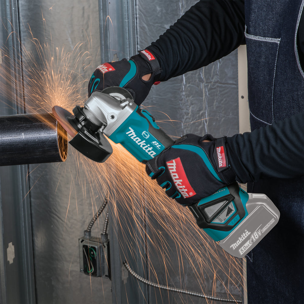 Makita DGA513RTJ – Smerigliatrice Angolare Brushless LXT 18V 125 mm con 2 Batterie 5,0 Ah