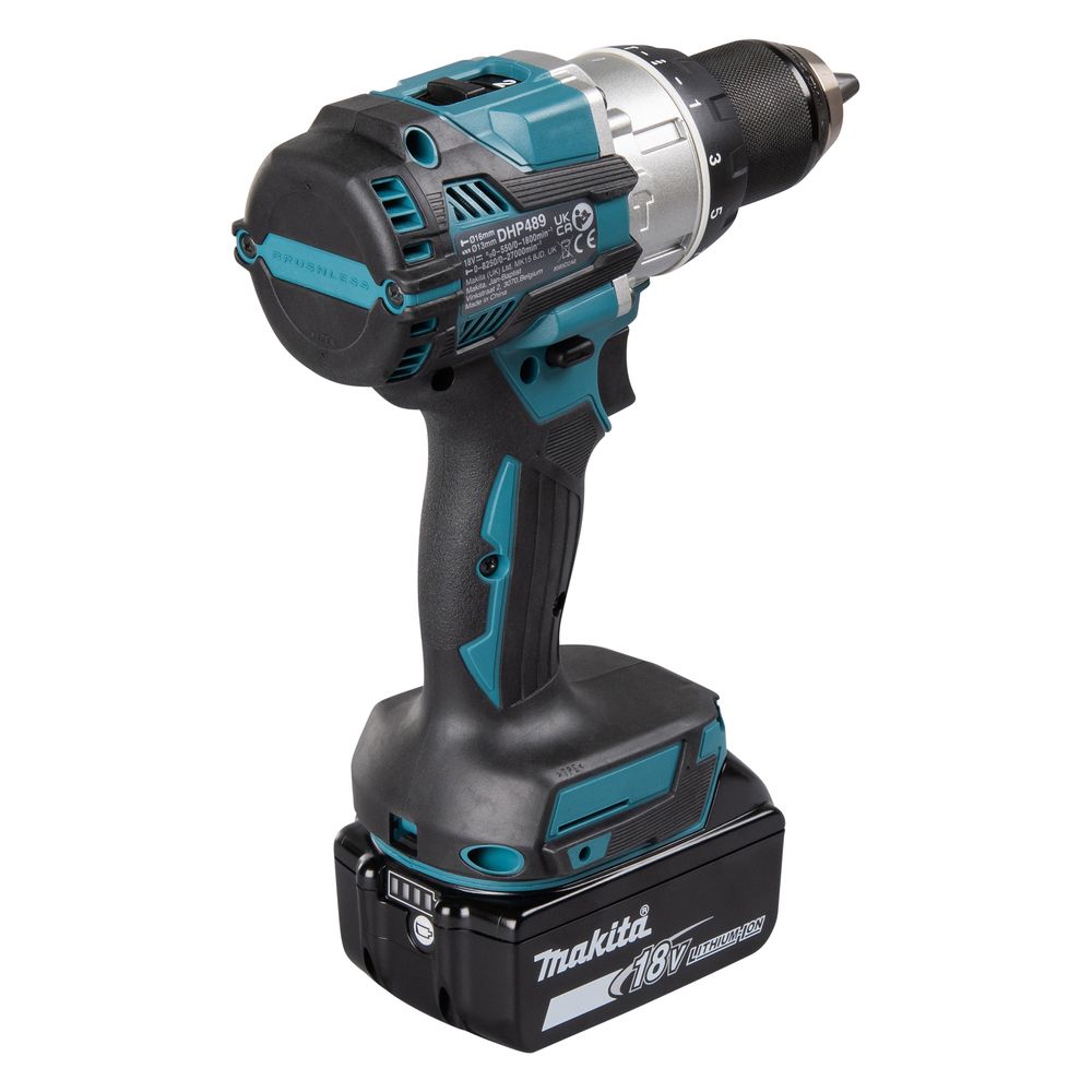 Makita DHP489RTJ – Trapano Avvitatore 18V 110Nm Brushless con 2 Batterie 5,0 Ah