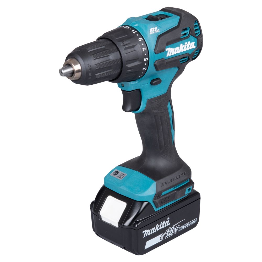 Makita DHP490RFJ – Trapano Avvitatore con Percussione LXT 18V 65 Nm Kit 2x3,0Ah