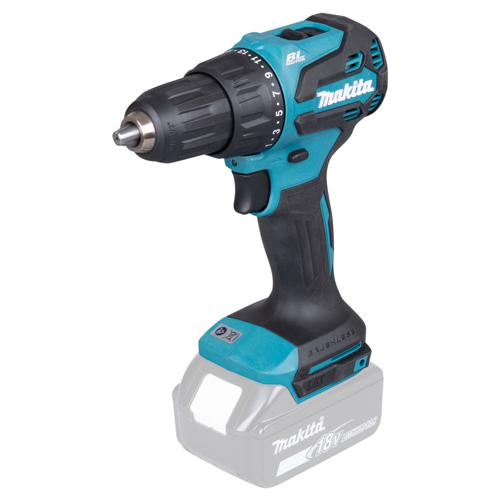 Makita DHP490Z – Trapano Avvitatore con Percussione LXT 18V Brushless 65 Nm (Solo Macchina)