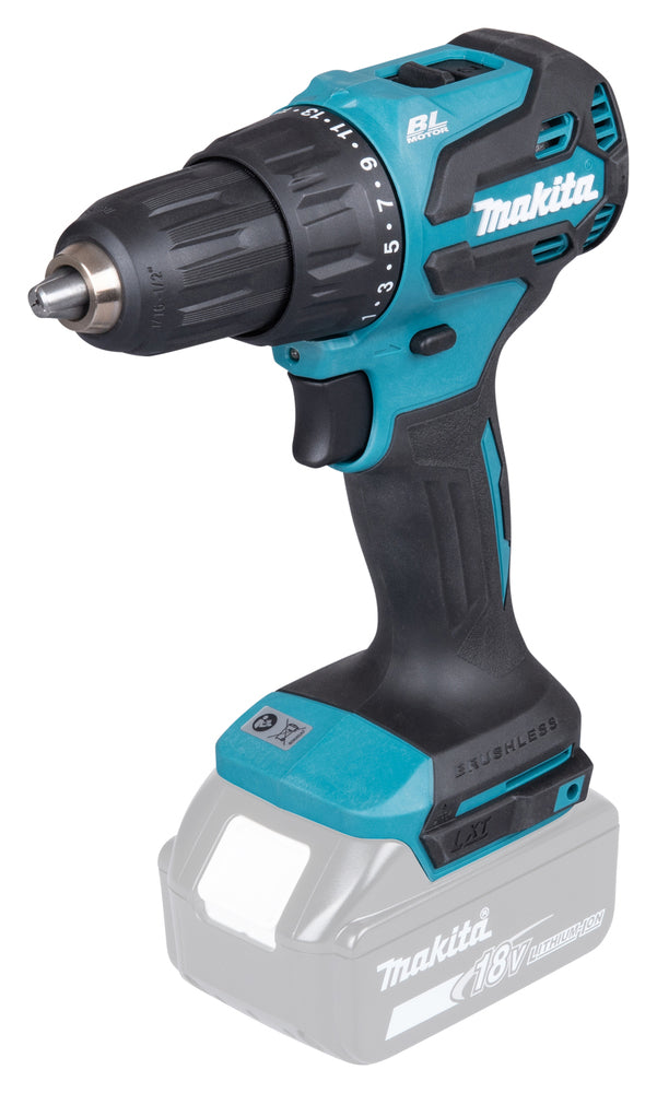Makita DHP490Z – Trapano Avvitatore con Percussione LXT 18V Brushless 65 Nm (Solo Macchina)