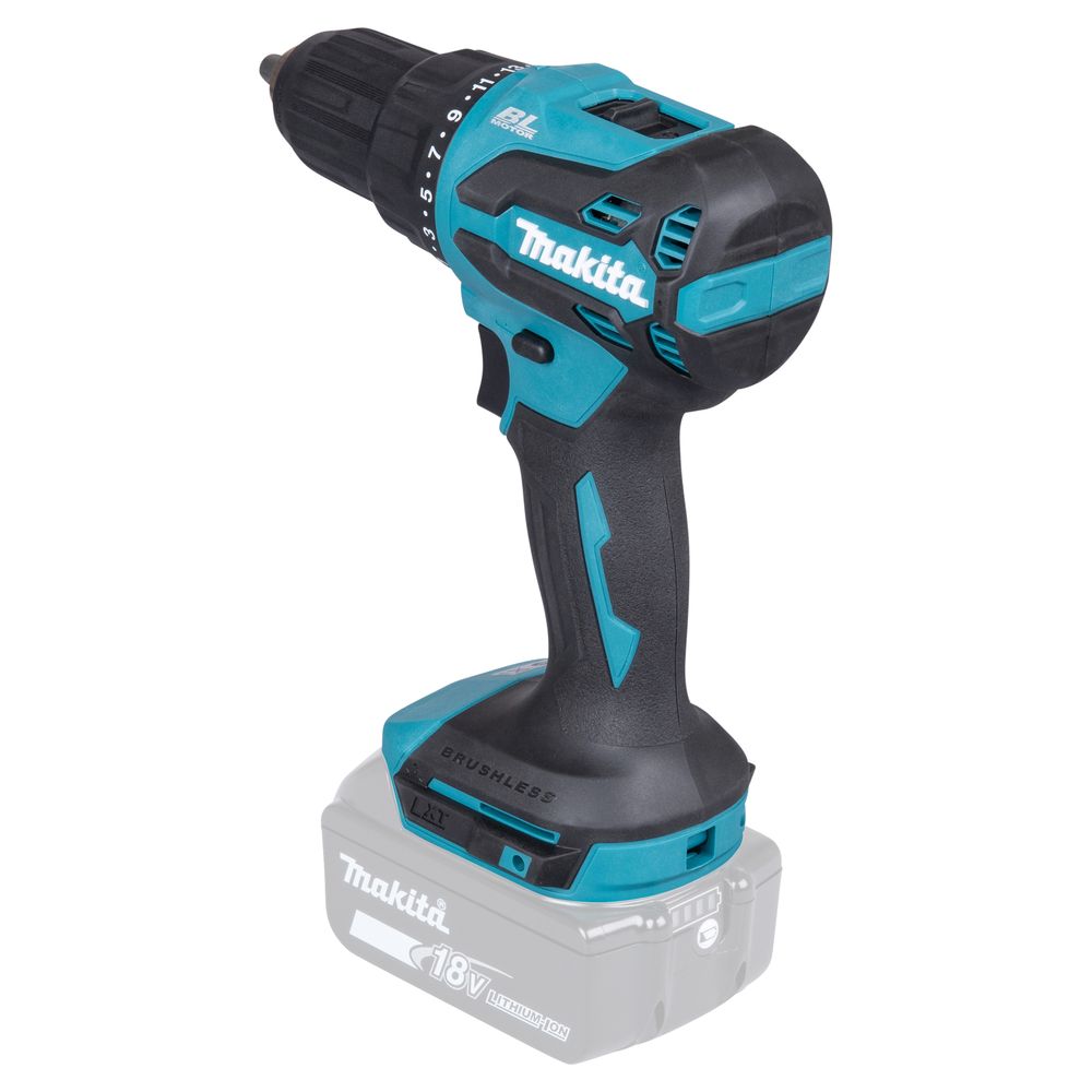 Makita DHP490Z – Trapano Avvitatore con Percussione LXT 18V Brushless 65 Nm (Solo Macchina)