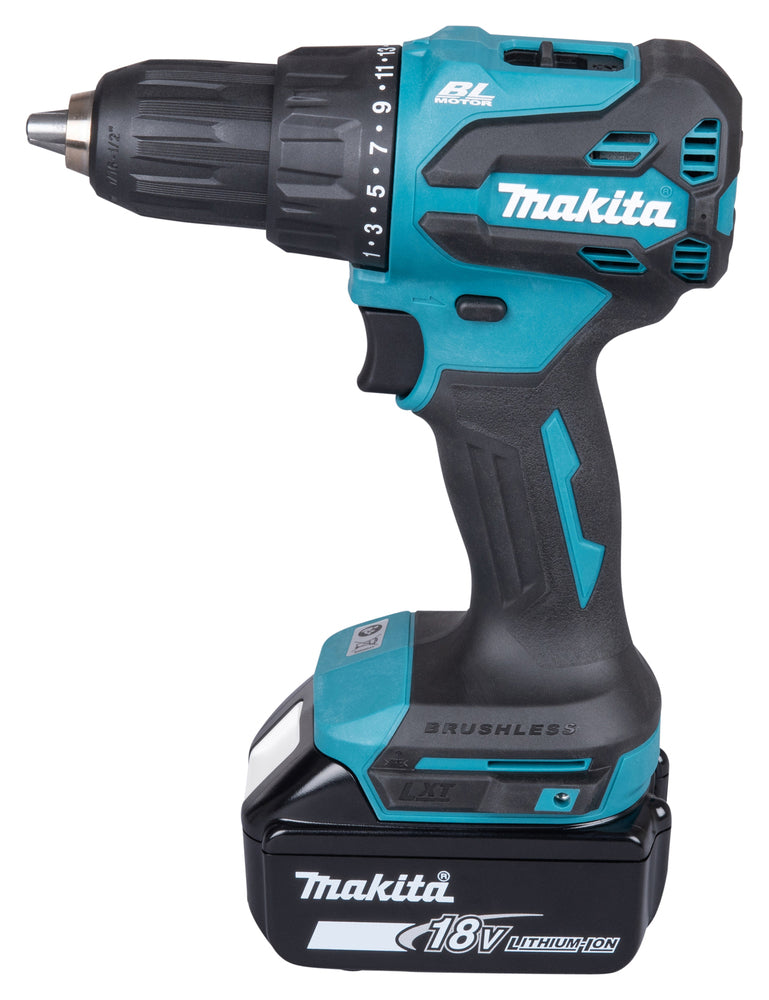 Makita DHP490RFJ – Trapano Avvitatore con Percussione LXT 18V 65 Nm Kit 2x3,0Ah