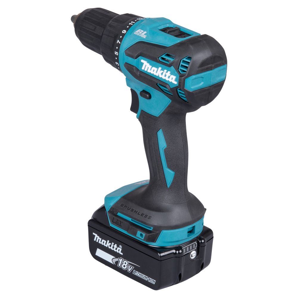 Makita DHP490RFJ – Trapano Avvitatore con Percussione LXT 18V 65 Nm Kit 2x3,0Ah