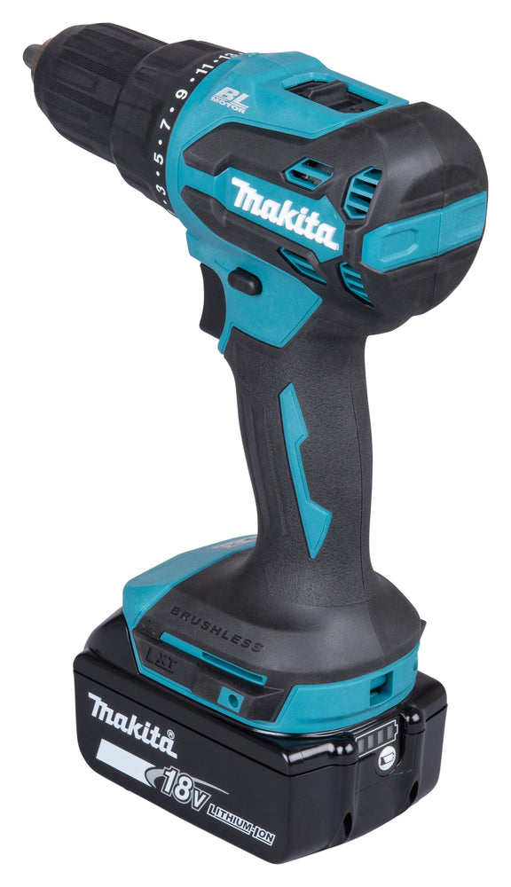Makita DHP490RFJ – Trapano Avvitatore con Percussione LXT 18V 65 Nm Kit 2x3,0Ah