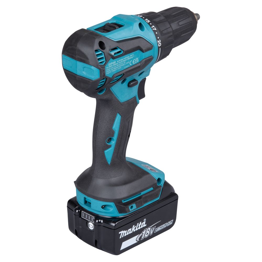 Makita DHP490RFJ – Trapano Avvitatore con Percussione LXT 18V 65 Nm Kit 2x3,0Ah