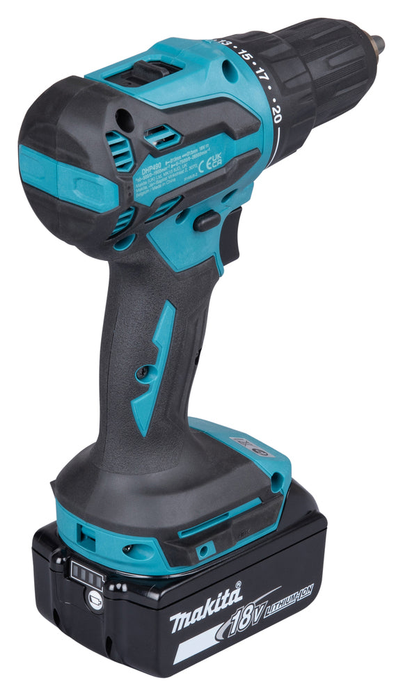Makita DHP490RFJ – Trapano Avvitatore con Percussione LXT 18V 65 Nm Kit 2x3,0Ah