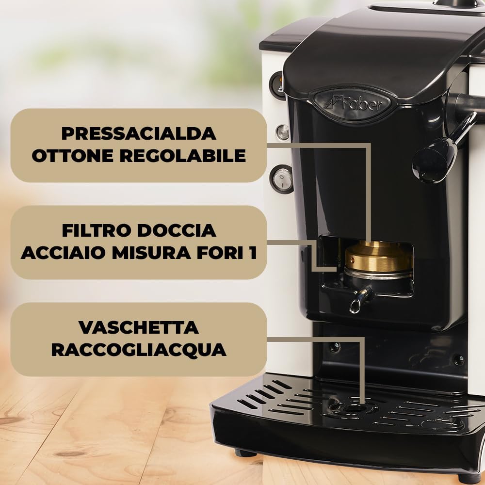 FABER MACCHINA DA CAFFE' SLOT PLAST BASIC TELAIO BIANCO-NERO GARANZIA UFFICIALE ITALIA 2 ANNI