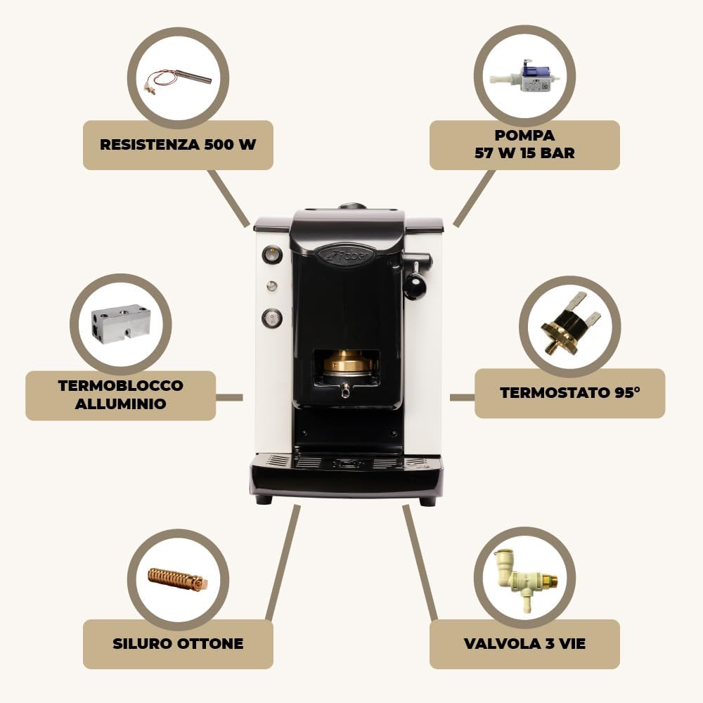 FABER MACCHINA DA CAFFE' SLOT PLAST BASIC TELAIO BIANCO-NERO GARANZIA UFFICIALE ITALIA 2 ANNI