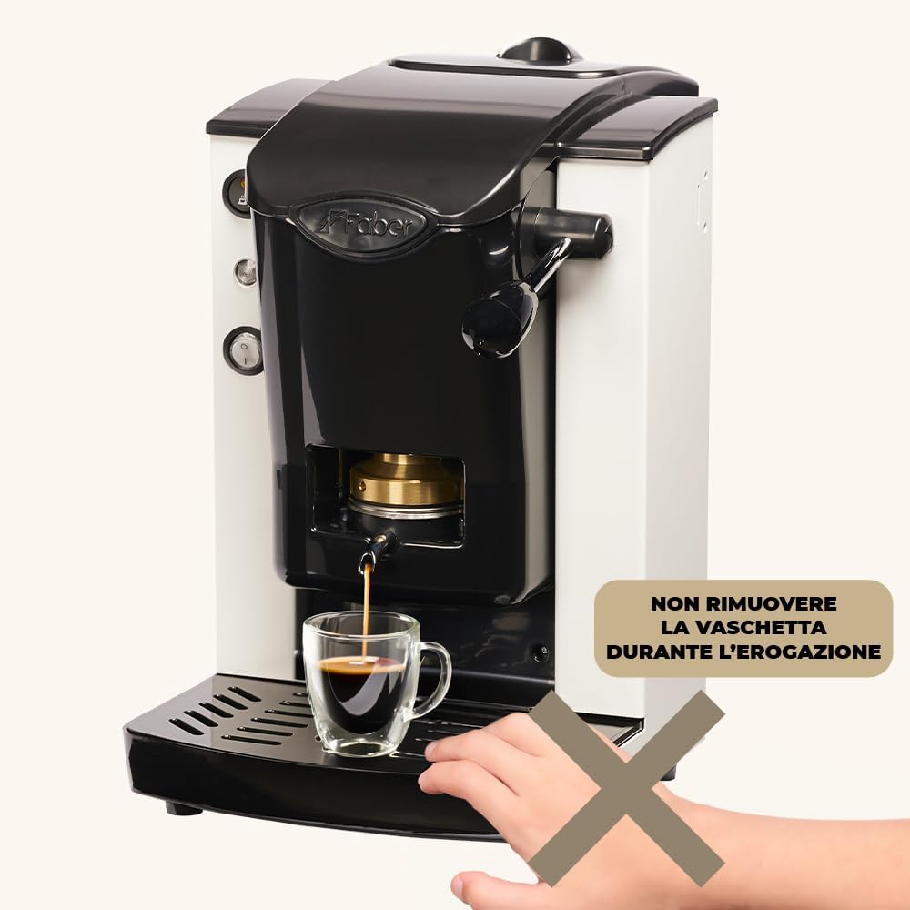 FABER MACCHINA DA CAFFE' SLOT PLAST BASIC TELAIO BIANCO-NERO GARANZIA UFFICIALE ITALIA 2 ANNI
