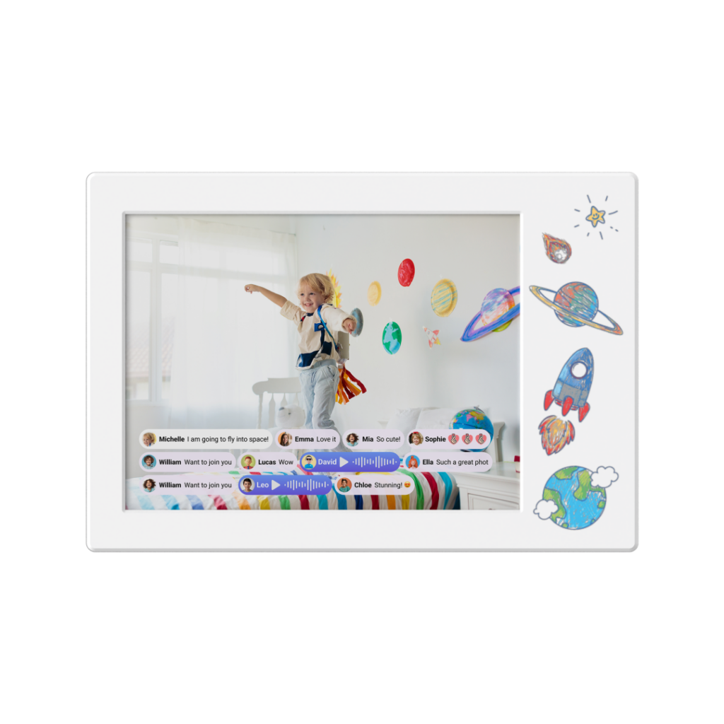myFirst Frame Doodle Cornice Digitale WiFi 9" Touch personalizzabile