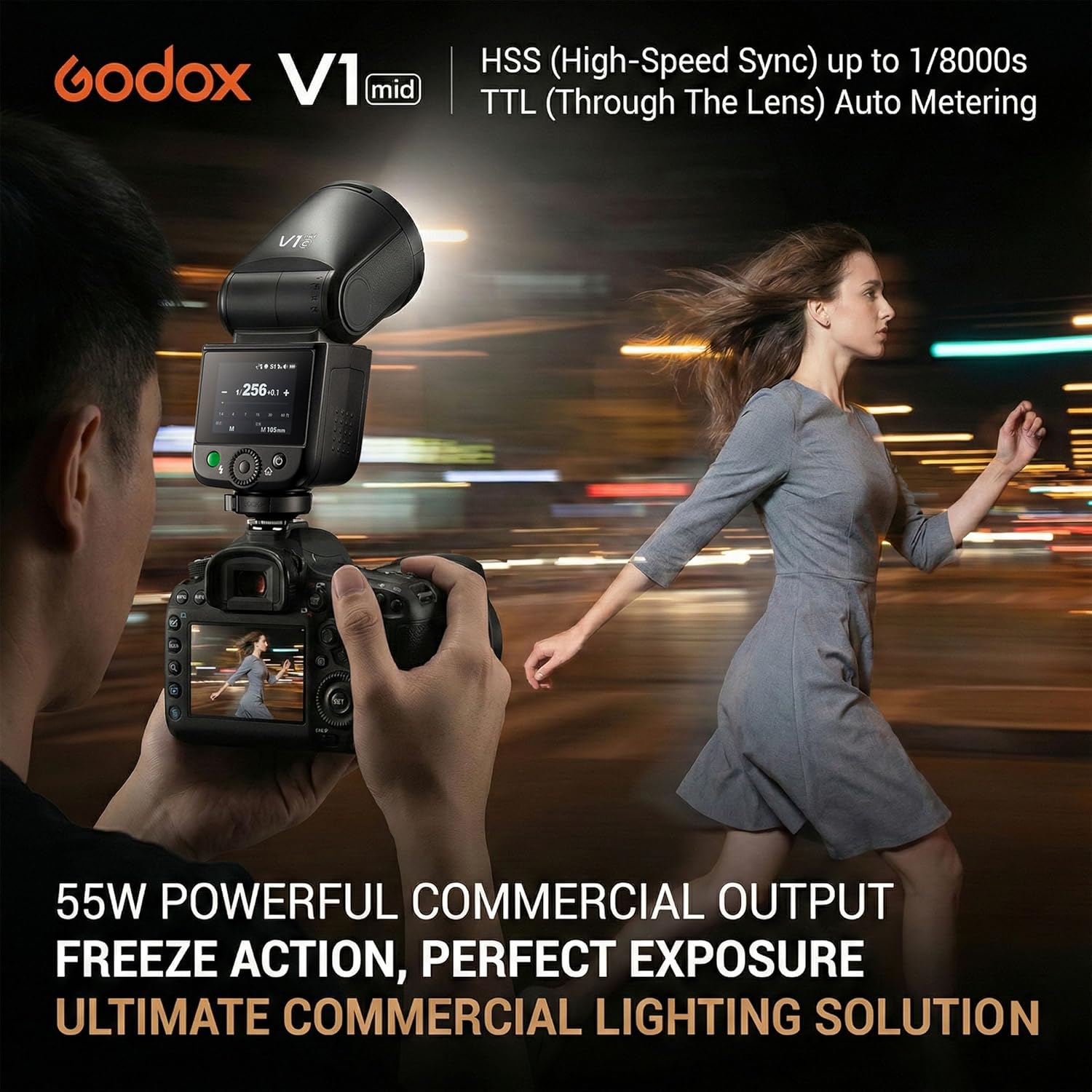 Godox Flash V1  MID GARANZIA UFFICIALE ITALIA 2 ANNI