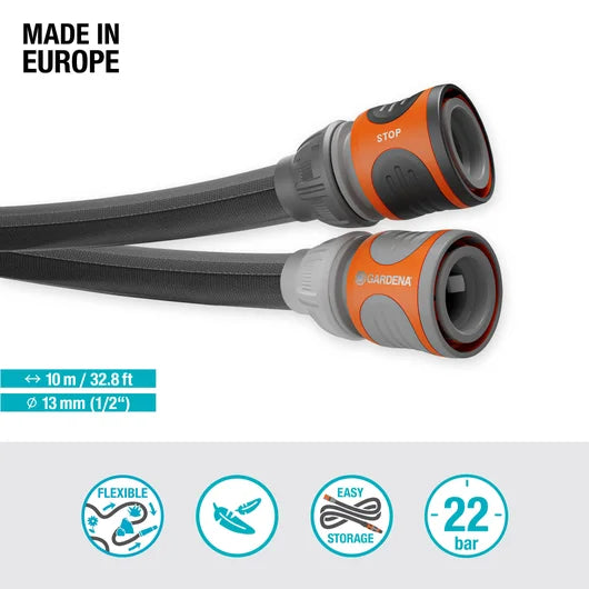 Gardena Liano Life 10 m 13 mm (1/2") – Tubo Tessile Flessibile e Resistente