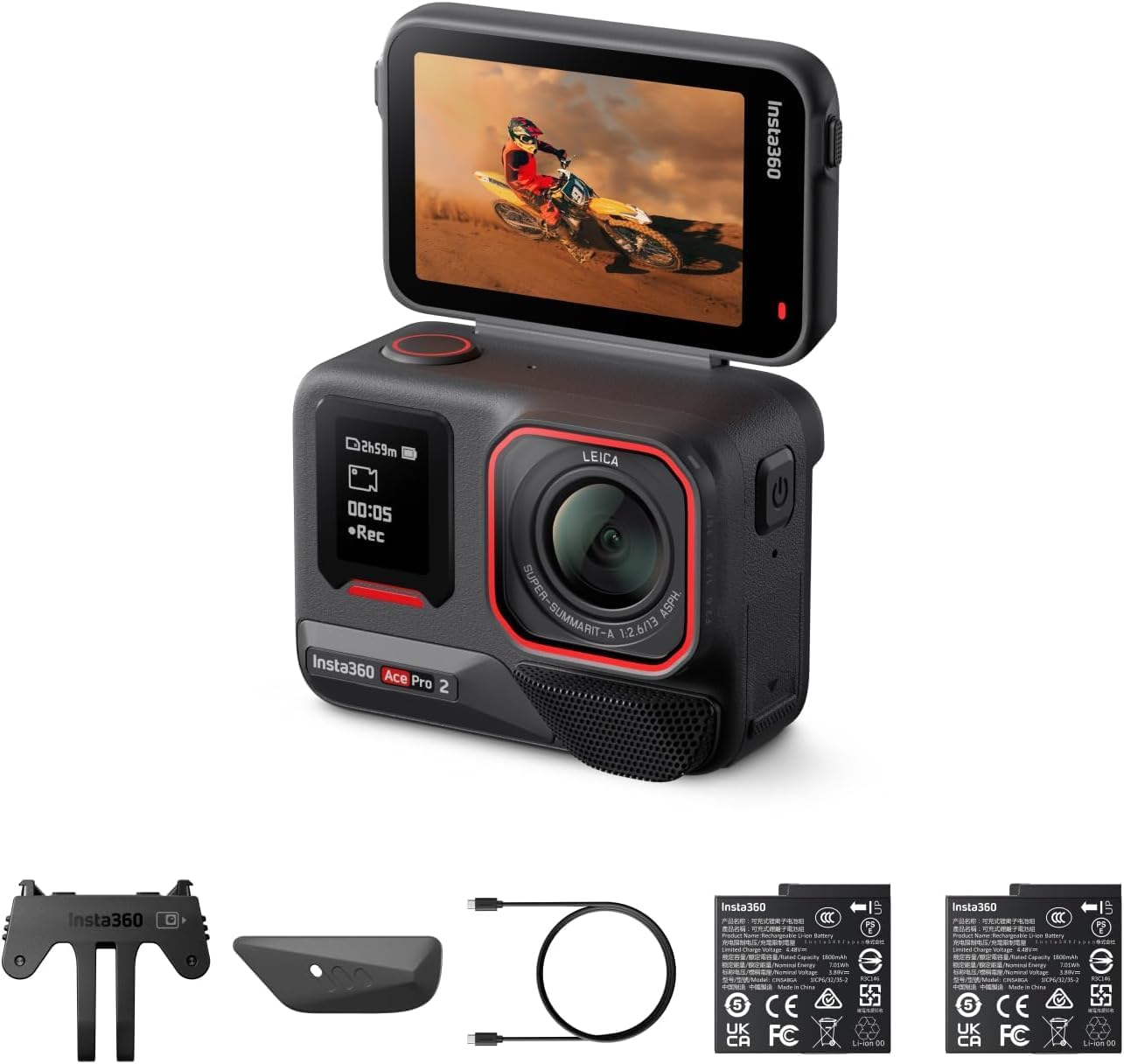 Insta360 ACE PRO2 DUAL BATTERY BUNDLE - GARANZIA UFFICIALE ITALIA 2 ANNI